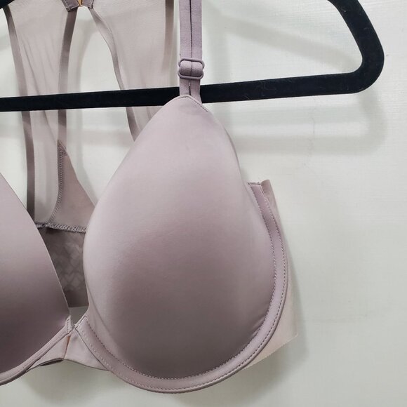 Victoria's Secret Lined‎ Demi Gray Mesh Keyhole Front Close Underwire Bra 34DDD - Picture 2 of 5